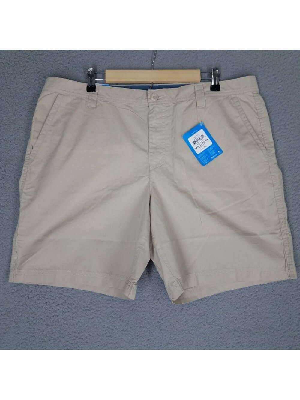 NEW Columbia Washed Out Shorts Adult 38 Khaki Camp Hiking Outdoors 8" Walking